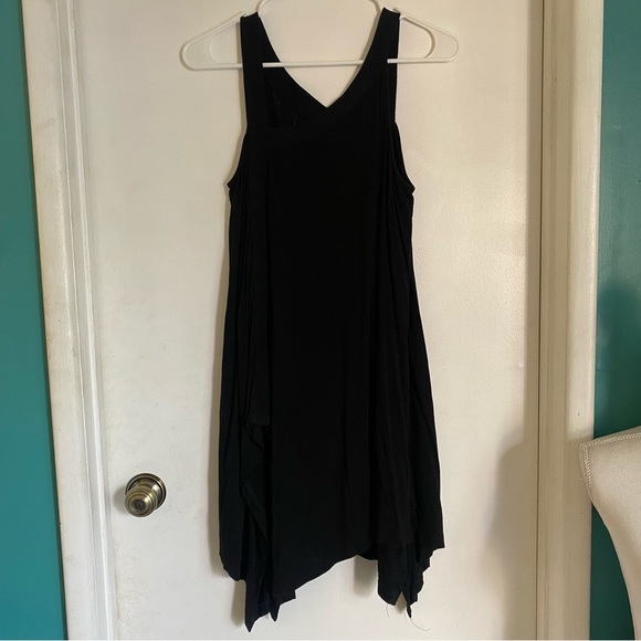 Yes World Boutique Black Sequin Asymmetrical Tunic Dress S - Picture 8 of 8